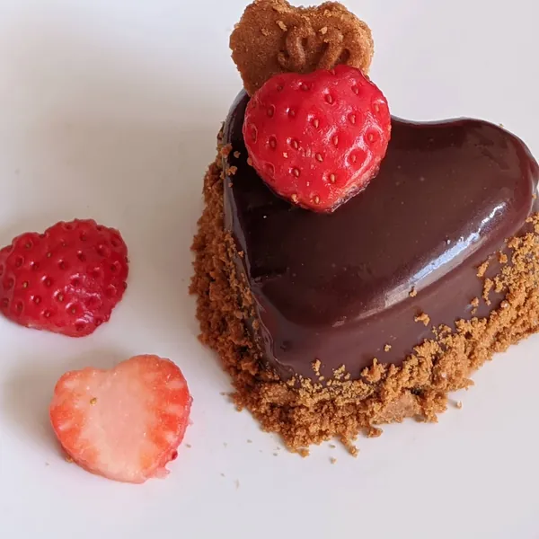 Corazones de texturas de chocolate