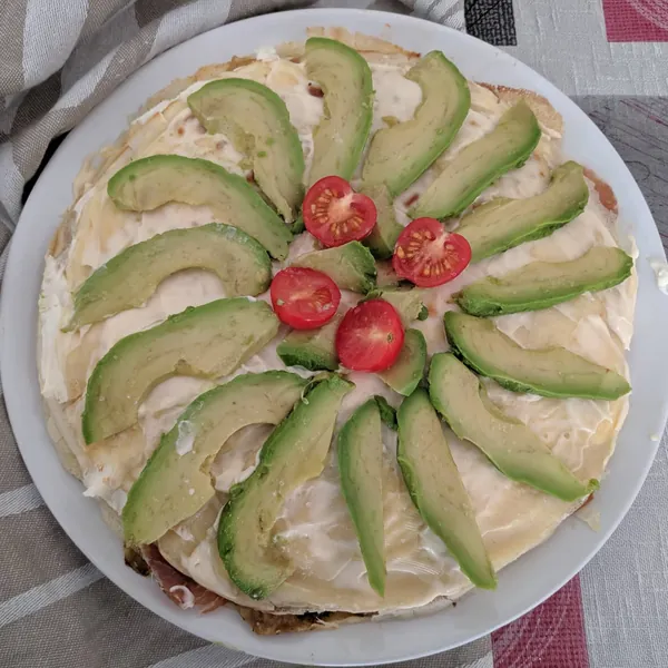 Pastel salado de crepes