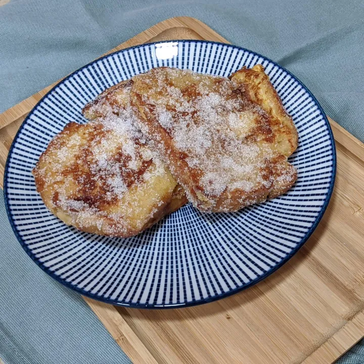 Hokkaido milk bread torrijas with cinnamon sugar and Nutella mascarpone
